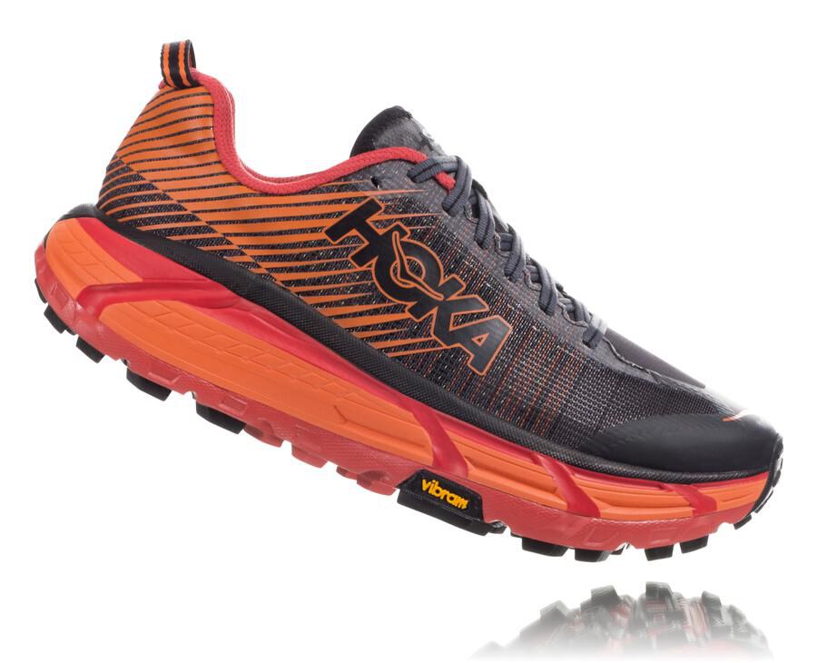 Tenis Hoka One One Trail Hombre Negros/Rojos - Evo Mafate 2 - WJPA68901